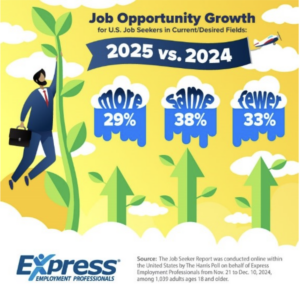 2025 US Job Market Perceptions Split